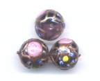Vintage Amethyst 14mm Fiorato Beads- 10 in Stock